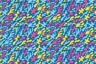 Abstract Flat Blob Seamless Pattern Back