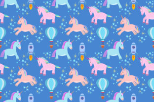 Cute Unicorn Horse in Space