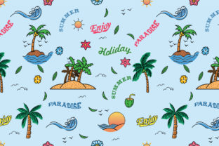Discover the Cheerful Summer Holiday Seamless Pattern: A Versatile Design for Creative Projects