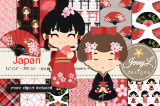 Japan Digital Papers and Clipart: A Creative Resource for Designers and Artists