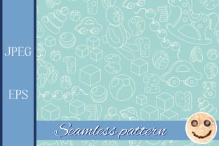 Kids Toys Silhouette Seamless Pattern: A Creative Resource for Designers