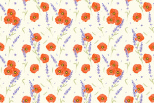 Poppy and Lavender Seamless Pattern: A Versatile Design Resource for Creative Professionals