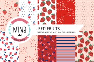 Red Fruit Digital Paper Pack