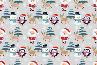 Santa, Snowman, Deer, Penguin Pattern: A Versatile Holiday Design for Modern Makers
